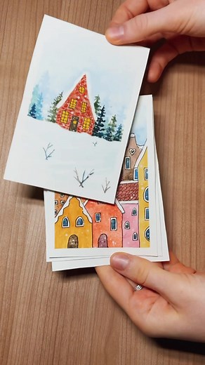 Watercolor Christmas Cards for Beginners