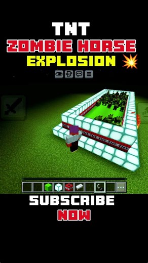 TNT 💥 Zombie Horse explosion 🖤 #minecraftshorts #viralshorts