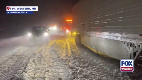 Winter storm shuts down I-94 in Minnesota with major crashes