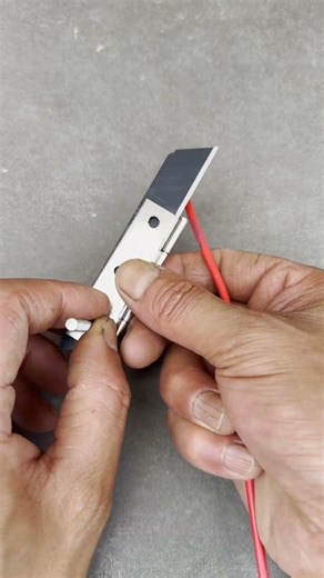 Make a wire stripper with hinge and blade, simple & practical!