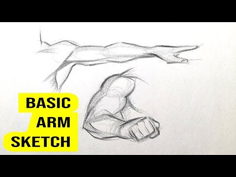 How to draw a Basic Arm Sketch step by step | How to draw Arms for Beginners | Drawing Arm & Hands