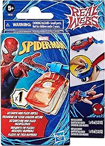 Marvel Spider-Man Real Webs Ultimate Web Fluid Refill for The Ultimate Web Blaster Role Play Web Shooter, Super Hero Toys for Kids, Ages 5+