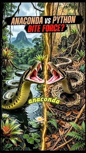 Anaconda vs Python Bite Force #thestrongbite