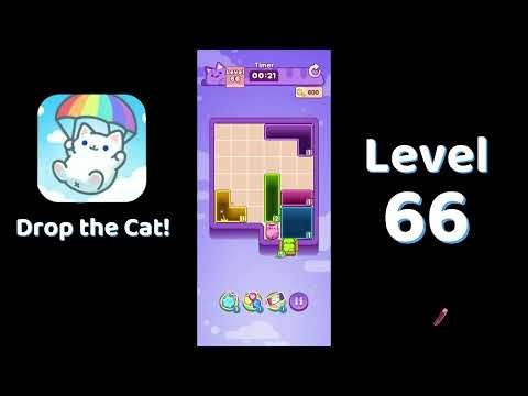 🎮 Drop the Cat! Level 66 Walkthrough | Fun Candy Puzzle Challenge 🐱