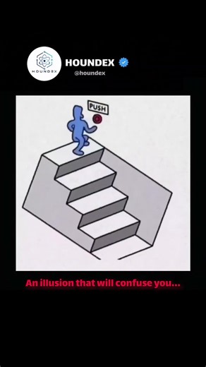 The Penrose Stairs is one of the most famous optical illusions in history.! ✨️🌍