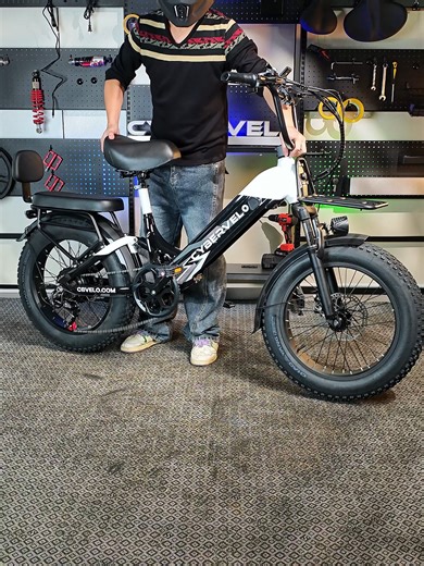 cybervelo EK12 , a small fattyre ebike with front basket case and rear saddle , rear backrest ,really useful #ebike #fypシ #fattyre #share #review #cybersecurity