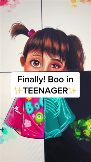 Réponse à @Trinity McKellar Finally Boo In TEENAGER 😱 My heart wasn’t ready 💕 #disney #art #pixar #artchallenge #drawing #tiktokart #fyp #foryou