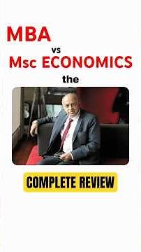 MBA vs MSc ECONOMICS | Complete Review 🔥