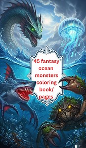 Ocean Monster Coloring Book: 45 Scary Sea Creature Pages (PDF Download) - Etsy