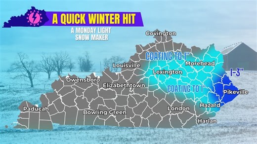 Hey everyone, let's talk about the winter weather moving into Kentucky tonight. A fast-moving system is pushing through, bringing a significant band of light snowfall that will impact the region overnight. This video provides essential details for the Monday morning commute: Snow Timeline: The snow begins falling across central and eastern Kentucky tonight and continues through the early hours of Monday morning. Accumulation Forecast: Expected snowfall amounts range from a coating to one inch ac