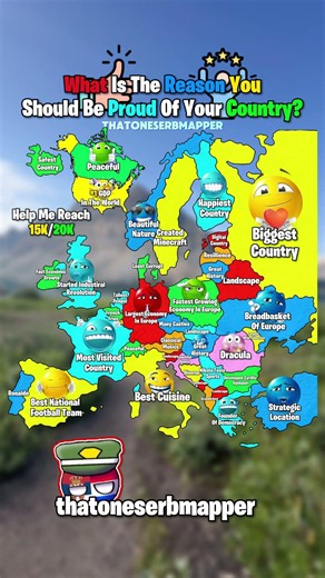 What Is The Reason You Should Be Proud Of Your Country? 🌍👏#europe #mapping #countryballs #shorts