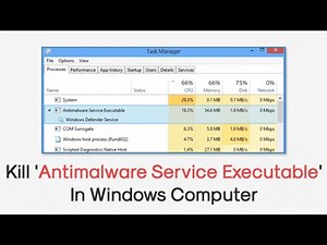 How to Terminate Antimalware Service Exe. (MsMpEng.exe) High CPU.