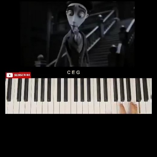 Corpse Bride arpeggios easy piano