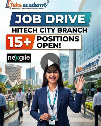 #placementdrive #javadeveloper #campusplacements #itjobs #placements #freshers #besttraininginstitute #javatraininginhyderabad #javatraininginstituteinhyderabad #teksacademy | Teks Academy