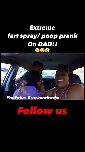 Brock and Tasha on Instagram: "Poop 💩 prank on dad! #reels #funny #viral #humor #jokes #relationship #relatable #boyfriend #girlfriend #adultjokes #explore #exploremore"