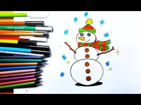 How to Draw Cute Snowmen ☃️❄️ Easy Winter Drawing Tutorial for Beginners