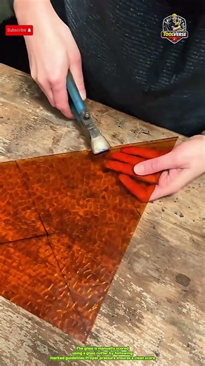 Precise Manual Glass Cutting Using a Handheld Glass Cutter #manualtools