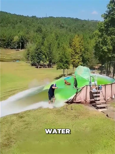When pools get cut open at the end of summer #satisfying #poollife #summer