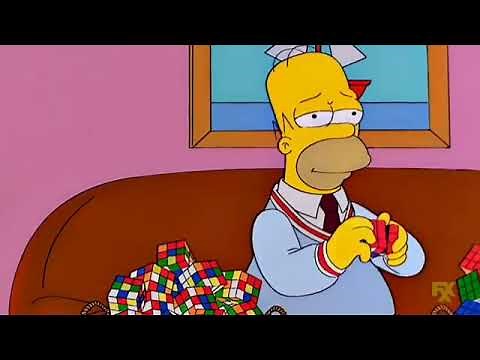 The Simpsons - Homer Plays With Rubik's Cubes