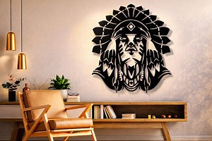 Indian Chief Dxf Svg Png Files , American , Native , Cut , File , for , Cnc , Plasma , Laser - Etsy
