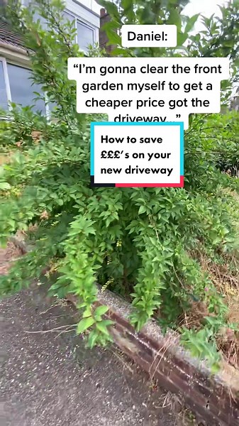 How to save some serious cash on your new driveway 😜 #renovationcouple #newdriveway #blockpaving #diyproject
