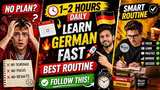 Daily Routine to Learn German Fast | Study Plan for Beginners 🇩🇪 | German Gyan