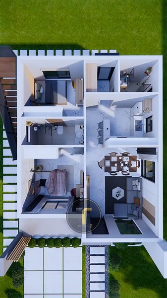 Modern Small House Design with Roof Deck (2 Bedroom)