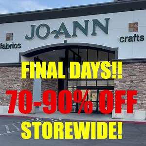 Everything is at least 70%-90% off before we close forever! Fabric, yarn, sewing supplies, crafts, Cricut machines, thread & much more! LAST CHANCE! | JOANN Fabric and Craft Stores