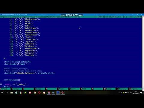 TKInter. Таблиці tksheet. частина 2