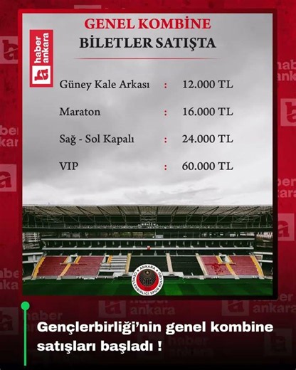 Gençlerbirliği’nin genel kombine satışları başladı