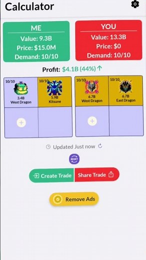 Blox Fruits value calculator never lies 😳W or L trade?