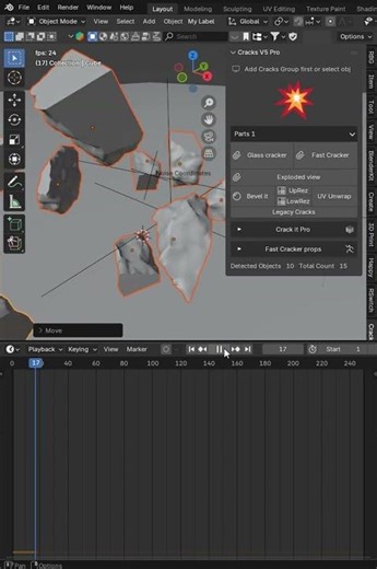 NEW Crack addon animation explode edition Blender ³ᵈ