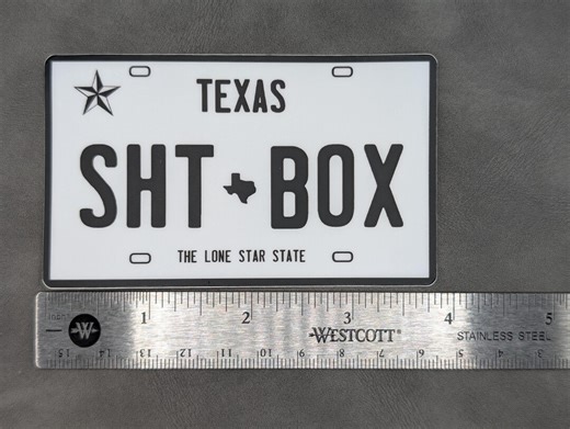 Sht Box Texas License Plate Sticker for Car Lovers and JDM Lovers - Etsy