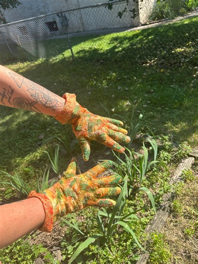 Wet Felted Wool & Silk Gloves: Warm, Stretchy, Lightweight - Etsy