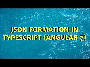 Json formation in typescript (Angular 7)