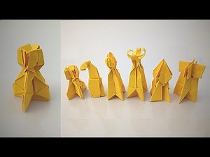 ORIGAMI CHESS - PAWN | How to Make an Origami Chess Pawn