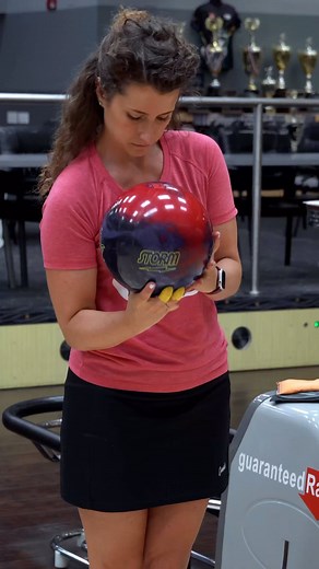 38K views · 41 reactions | Quick tip: Look at the arrows AND a spot further down the lane (breakpoint). Draw a visual line of where you want the ball to go and then adjust your feet! Ball: DNA Coil Pattern: House Shot #bowling #stormnation #bowlingball #dna #bowler #girlbowler #coolwick #viseinserts #bowlerx #lanetalk #bowl #balls | Verity Crawley | Facebook