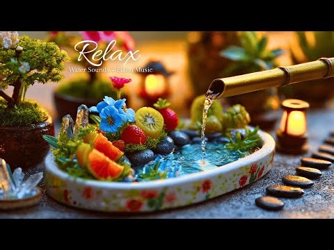 Calming Piano Music and Soothing Water Sounds 🌿 Deep Sleep & Stress Relief Therapy, Meditation Music
