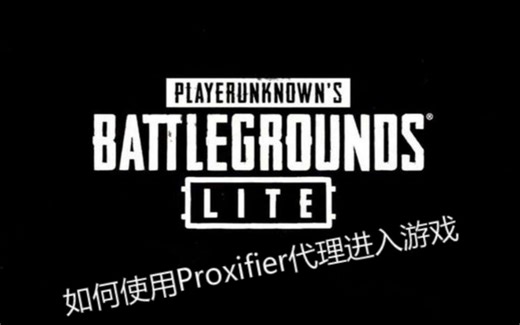 PUBGLITE如何使用Proxifier进入游戏