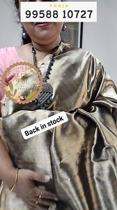 ✨ Presenting a REAL MASTERPIECE from the LOOM OF TRADITION ✨ Handwoven on a 4-Pedal Loom — this RARE Maheshwari Saree is a divine fusion of SILVER & GOLDEN STRIPES — truly ONE OF A KIND and a vision of grace! EXCLUSIVELY BY: Elitekalaa by Pooja Crafted for the woman who wears HERITAGE with PRIDE. ⚜️ A CLASSIC WITH A MODERN EDGE ⚜️ Drape it to dazzle — be it festive gatherings, elegant evenings or soulful celebrations! ✅ 360-DEGREE PARCEL OPENING VIDEO IS MANDATORY (For any damage claims – no exc