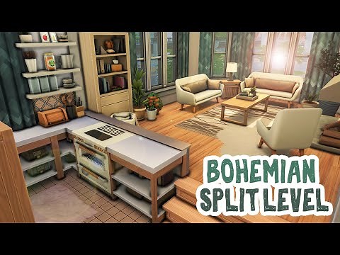Bohemian Split Level || The Sims 4 Apartment Renovation: Speed Build
