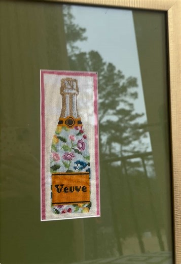 Frame my needlepoint canvas with me (the self-finish lazy edition lol) @Hobby Lobby 🩵 #needlepoint #needlepointfinishing #homedecor #diy #ndlpt