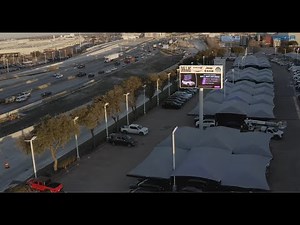Dallas Dodge Chrysler Jeep RAM LED Billboard Installation: Automotive Digital Signage (Drone)