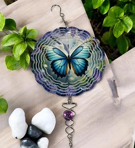 Wind Spinner – 3D Metal Garden Art With Stained Glass Look, Choose Your Design, Hanging Outdoor Windspinner for Patio, Yard, or Indoor Decor - Etsy