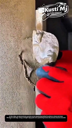 Precision Corner Plastering Technique | Clean 90-Degree Wall Finishing Tutorial.