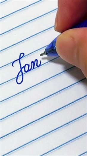 A Beautiful Flourished ‘January' | English Calligraphy | Luna Writing