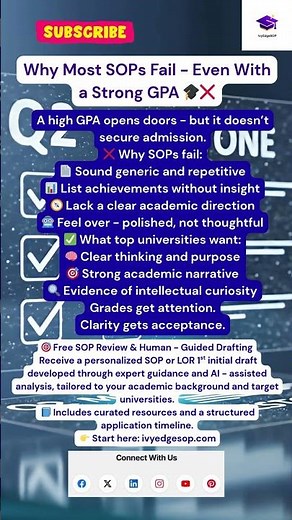 Why Most SOPs Fail | Even With a Strong GPA 🎓❌