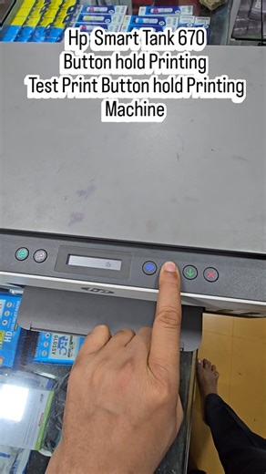Aps Printer | Hp Smart Tank 670 Button hold Printing Test Print Button hold Printing Machine #hp #Services #videoviralシ #machine | Instagram