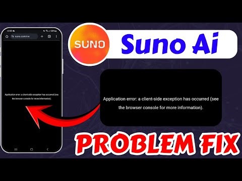 Suno AI Website Not Working Problem Today || Suno AI Application Error Problem Today Fix