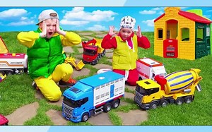 工程车动画片大全 挖掘 益智玩具 挖掘机动画 挖掘机挖土视频 施工动画_哔哩哔哩_bilibili